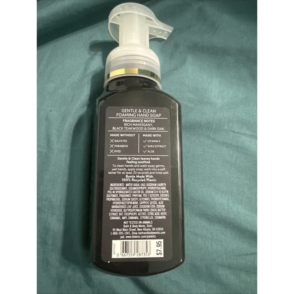 WHITE BARN Mahogany Teakwood GENTLE & CLEAN FOAMING HAND SOAP (Pack 1) - Picture 2 of 2